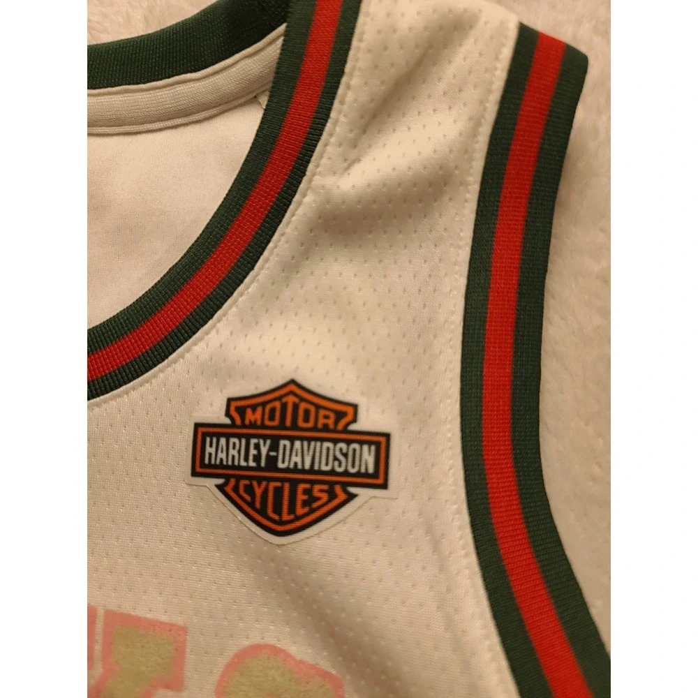 Nike Milwaukee Bucks Giannis Antetokounmpo 34 Jersey White Harley Davidson  M